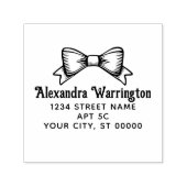 Eenvoudige Elegante Minimalistische Strik #6 Naam  Zelfinktende Stempel (Design)