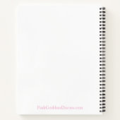 Eenvoudige elegante minimalistische witte roze chi notitieboek (Achterkant)