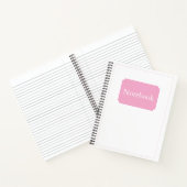 Eenvoudige elegante minimalistische witte roze chi notitieboek (Binnen)