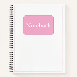 Eenvoudige elegante minimalistische witte roze chi notitieboek