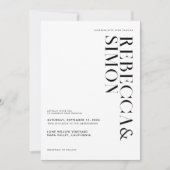 Eenvoudige Elegante minimalistische zwart-witte br Kaart (Voorkant)