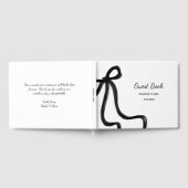 Eenvoudige elegante minimalistische zwarte strik gastenboek (Volledig)