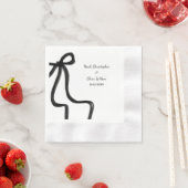 Eenvoudige elegante minimalistische zwarte strik servet (Insitu)