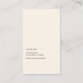 Eenvoudige  elegante Mode van de zeemacht Visitekaartje (Achterkant)