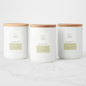 EENVOUDIGE ELEGANTE MODERN GROENE WITTE LOGO KANDL VOEDSELCONTAINER ETIKET (Flessen)