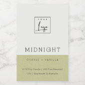 EENVOUDIGE ELEGANTE MODERN GROENE WITTE LOGO KANDL VOEDSELCONTAINER ETIKET (Enkel label)