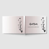 Eenvoudige Elegante Moderne bladeren Gastenboek (Volledig)