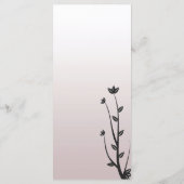 Eenvoudige Elegante Moderne Bladeren Trouwmenu Programmakaart (Achterkant)