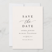 Eenvoudige elegante moderne bruiloft save the date (Voorkant)