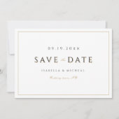 Eenvoudige elegante moderne classy luxe bespaart d save the date (Voorkant)