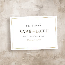 Eenvoudige elegante moderne classy luxe bespaart d save the date