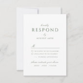 Eenvoudige elegante moderne classy Luxury Wedding RSVP Kaartje (Voorkant)