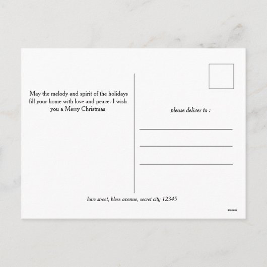 eenvoudige elegante moderne familie kerstfoto feestdagenkaart (Achterkant)