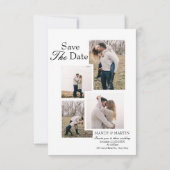 Eenvoudige Elegante Moderne Foto Bruiloft Save The Date (Achterkant)