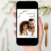 Eenvoudige elegante moderne foto bruiloft Save the Date