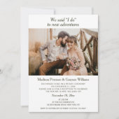 Eenvoudige Elegante Moderne Foto We Zeiden Ja Getr Kaart (Voorkant)