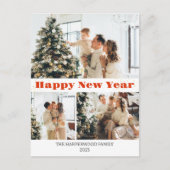 Eenvoudige elegante moderne gelukkig nieuwjaar dri feestdagenkaart (Voorkant)