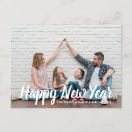 Eenvoudige Elegante Moderne Gelukkig Nieuwjaar Een Feestdagenkaart