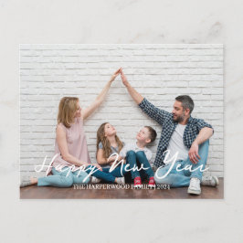 Eenvoudige Elegante Moderne Gelukkig Nieuwjaar Een Feestdagenkaart