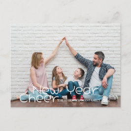 Eenvoudige Elegante Moderne Gelukkig Nieuwjaar Een Feestdagenkaart