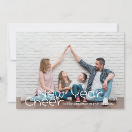 Eenvoudige Elegante Moderne Gelukkig Nieuwjaar Een Feestdagenkaart