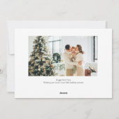 Eenvoudige Elegante Moderne Gelukkig Nieuwjaar Twe Feestdagenkaart (Achterkant)