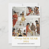 Eenvoudige Elegante Moderne Gelukkig Nieuwjaar Vie Feestdagenkaart (Voorkant)