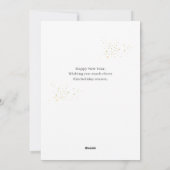 Eenvoudige Elegante Moderne Gelukkig Nieuwjaar Vie Feestdagenkaart (Achterkant)