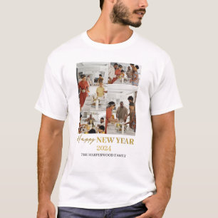 Eenvoudige Elegante Moderne Gelukkig Nieuwjaar Vie T-shirt