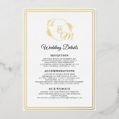 Eenvoudige Elegante Moderne Gouden Folie Bruiloft  Folie Uitnodiging (Voorkant)