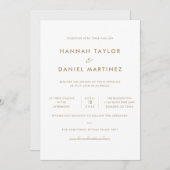 Eenvoudige Elegante Moderne Gouden Trouwdag定制 Kaart (Voorkant / Achterkant)