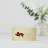 eenvoudige elegante moderne goudvis goudvis visitekaartje (Staand voorkant)