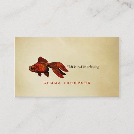 eenvoudige elegante moderne goudvis goudvis visitekaartje (Voorkant)