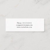 Eenvoudige elegante moderne haarstijllijst getextu mini visitekaartje (Achterkant)