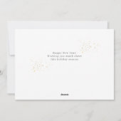 Eenvoudige elegante moderne Happy New Year Six fot Feestdagenkaart (Achterkant)