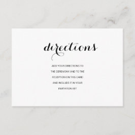 Eenvoudige Elegante Moderne Huwelijks Richtingaand Informatiekaartje