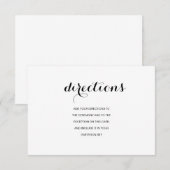 Eenvoudige Elegante Moderne Huwelijks Richtingaand Informatiekaartje (Voorkant / Achterkant)