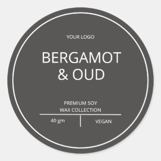 Eenvoudige elegante moderne kaars ronde sticker
