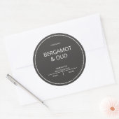 Eenvoudige elegante moderne kaars ronde sticker (Envelop)