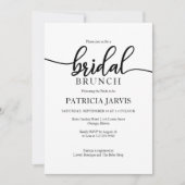 Eenvoudige elegante moderne kalligrafie bruids bru kaart (Voorkant)