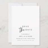 Eenvoudige elegante moderne kalligrafie sparen de  kaart (Voorkant)