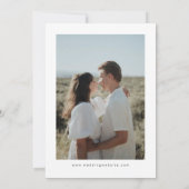 Eenvoudige elegante moderne kalligrafie sparen de  kaart (Achterkant)