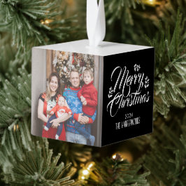 Eenvoudige elegante moderne kerst 3 Familie foto Decoratie