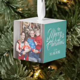 Eenvoudige elegante moderne kerst 3 Familie foto Decoratie