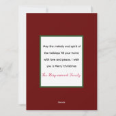 Eenvoudige Elegante Moderne Kerstmis familie Foto Feestdagenkaart (Achterkant)