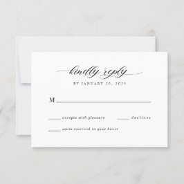 Eenvoudige Elegante Moderne Klassieke Typografie B RSVP Kaartje