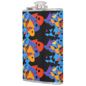 Eenvoudige elegante moderne Kleurrijke KUNST VAN V Heupfles (Links)