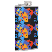 Eenvoudige elegante moderne Kleurrijke KUNST VAN V Heupfles (Rechts)