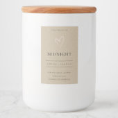 EENVOUDIGE ELEGANTE MODERNE KRAFT BLUSH HEART KAND VOEDSELCONTAINER ETIKET (Voorkant)