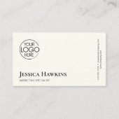 Eenvoudige elegante moderne Logo Black Noir Profes Visitekaartje (Voorkant)